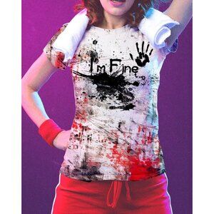 women'sT-Shirt white L(12-14 )65%cotton35%polyestermadechina